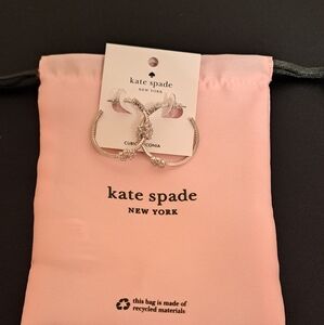 Kate Spade Gleaming Gardenia Flower Hoops